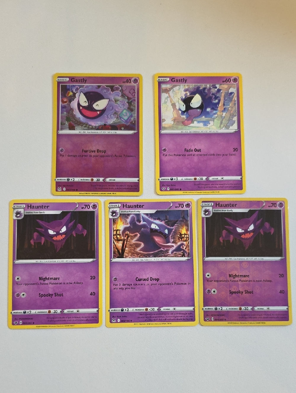 Pokemon Haunter And Gastly Trading Cards